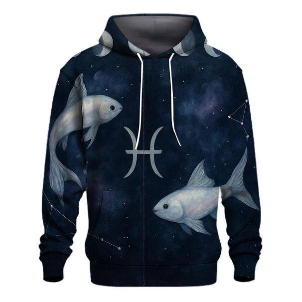 Pisces Twin Fish Lunar Tide Diptych hoodies fashion