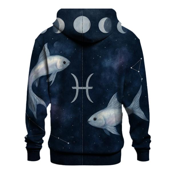 Pisces Twin Fish Lunar Tide Diptych hoodies fashion