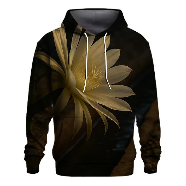 Night Blooming Cereus Opening Beside A Clay Irrigation Channel hoodie designs