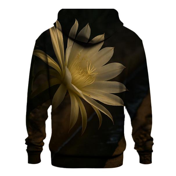 Night Blooming Cereus Opening Beside A Clay Irrigation Channel hoodie designs