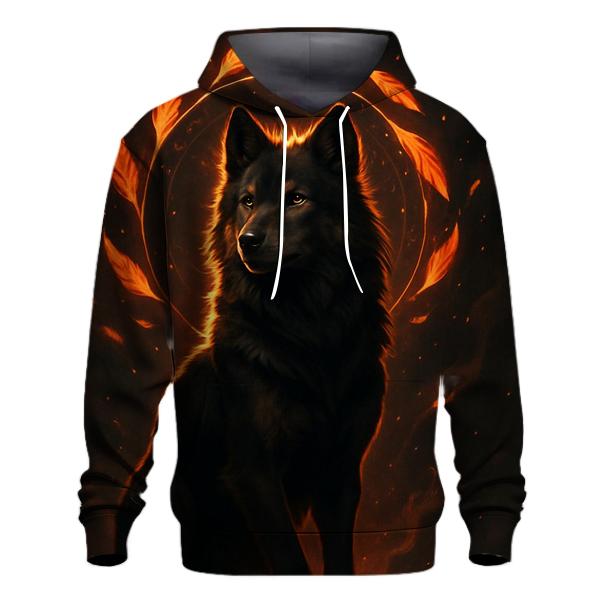 Ember Crown Spirit Wolf hoodie designs