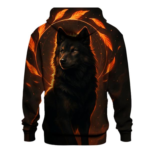 Ember Crown Spirit Wolf hoodie designs