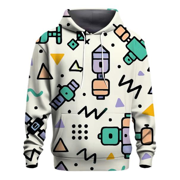 Memphis Space Station Confetti pullover hoodies