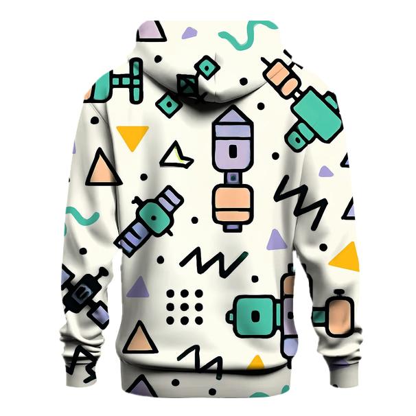 Memphis Space Station Confetti pullover hoodies