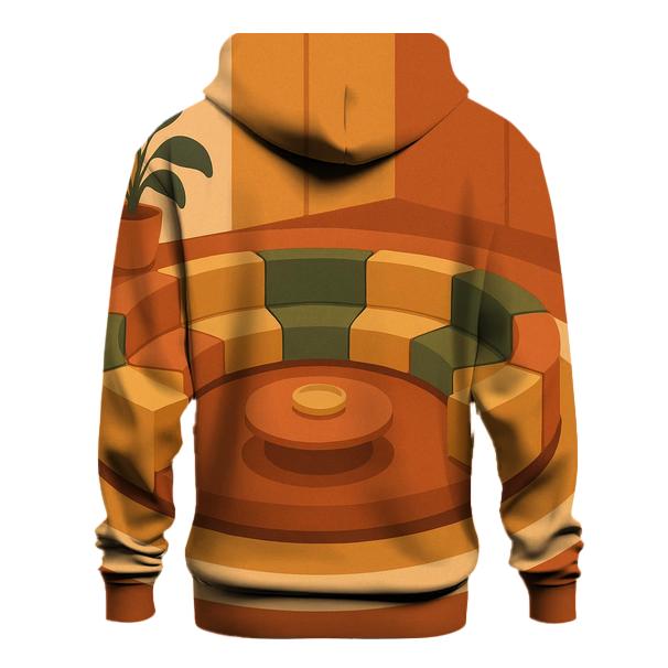 Sunken Lounge Conversation Pit Geometry lightweight hoodies