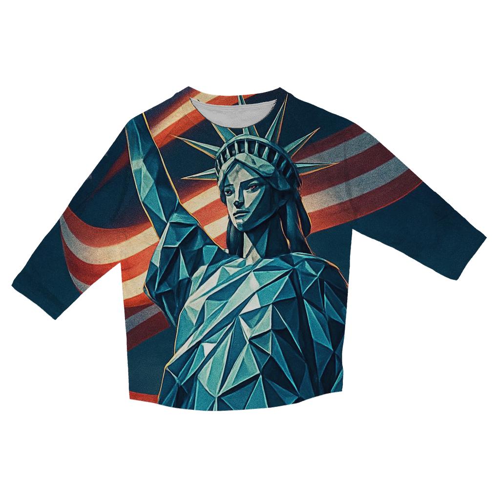 Liberty Prism Over Harbor Steel casual three quarter sleeve shirts