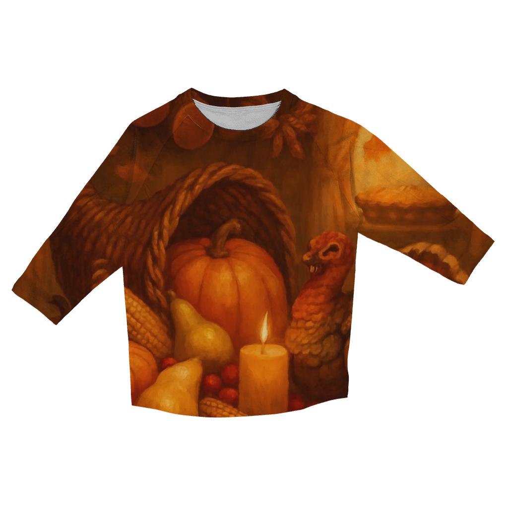 Candlelit Cornucopia Kitchen trendy 3/4 sleeve tops