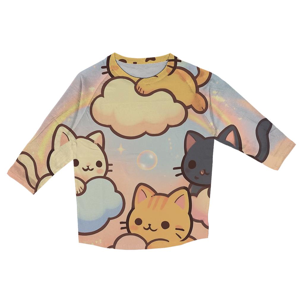 Cloud Carousel Kittens fashion 3/4 sleeve shirts