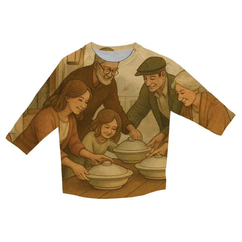 Autumn Porch Gratitude Gathering designer 3/4 sleeve blouses