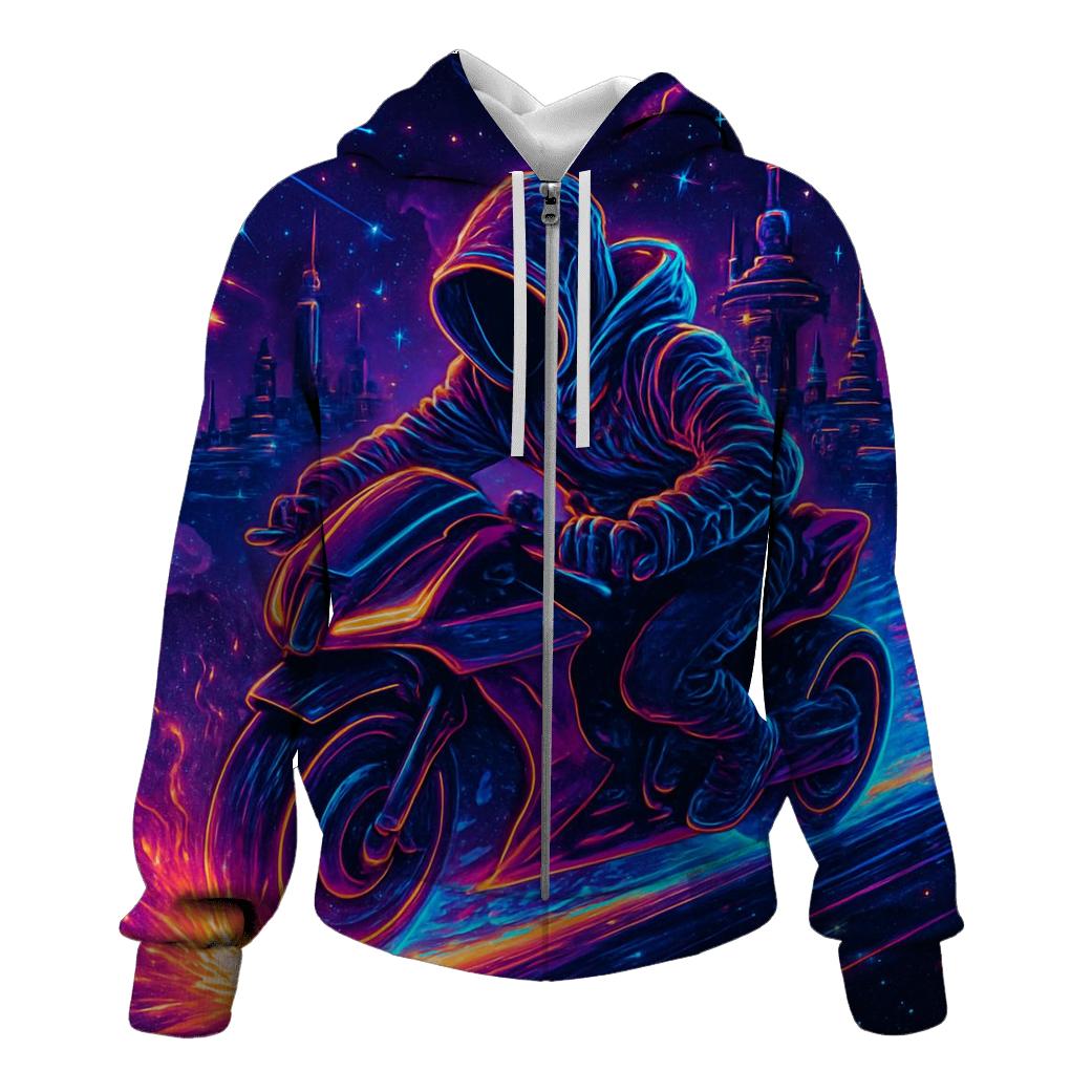 Neon Quasar Street Racer designer hoodies
