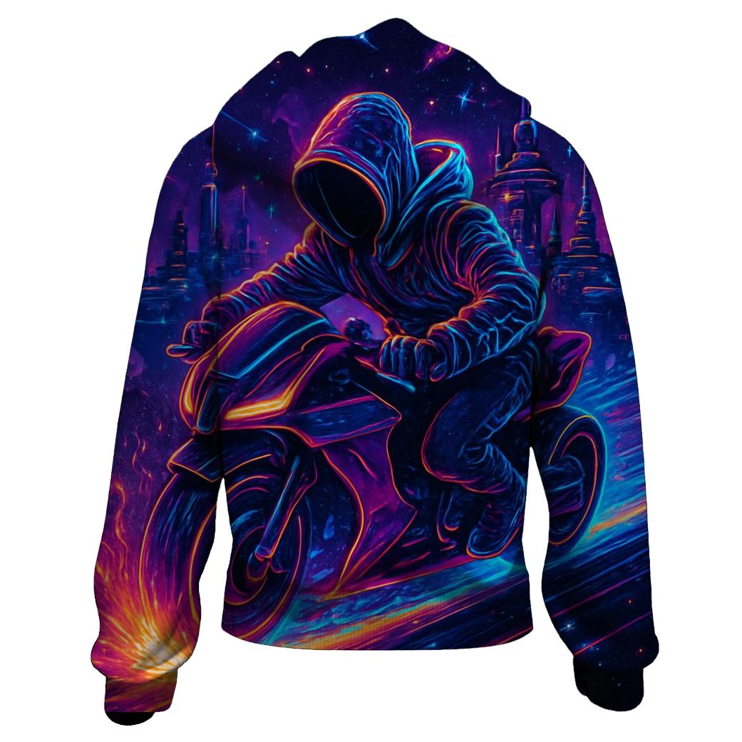 Neon Quasar Street Racer designer hoodies