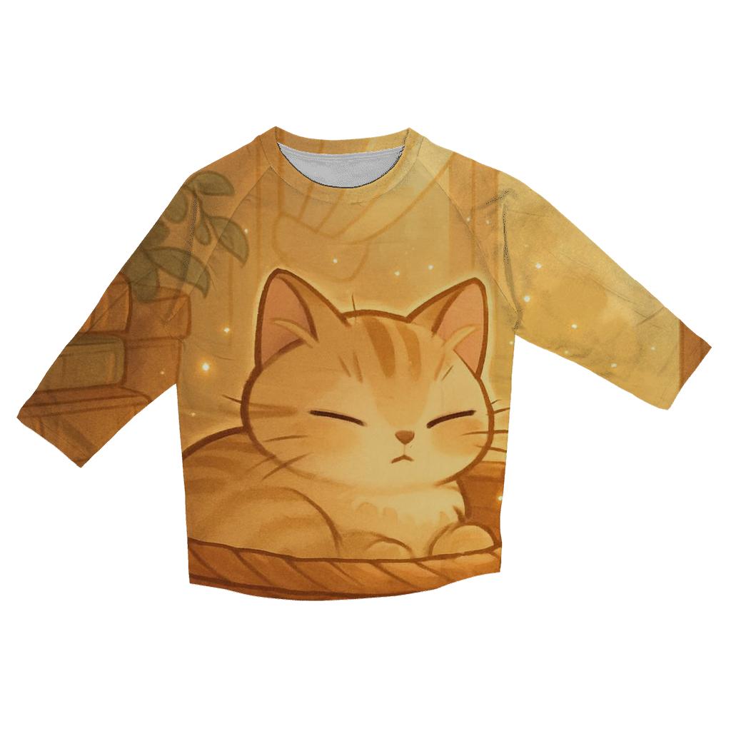 Sunbeam Library Basket Kitten designer 3/4 sleeve blouses