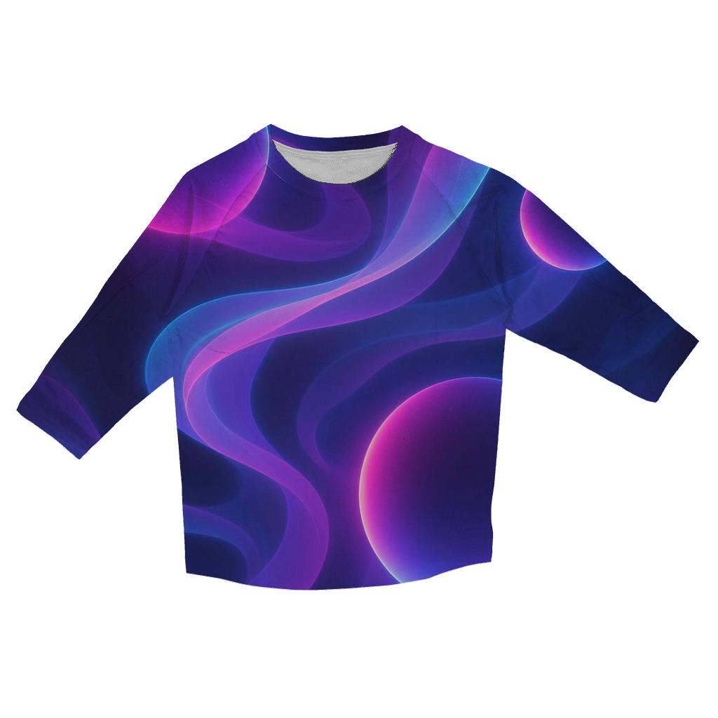 Neon Orbital Mist Labyrinth custom 3/4 sleeve shirts