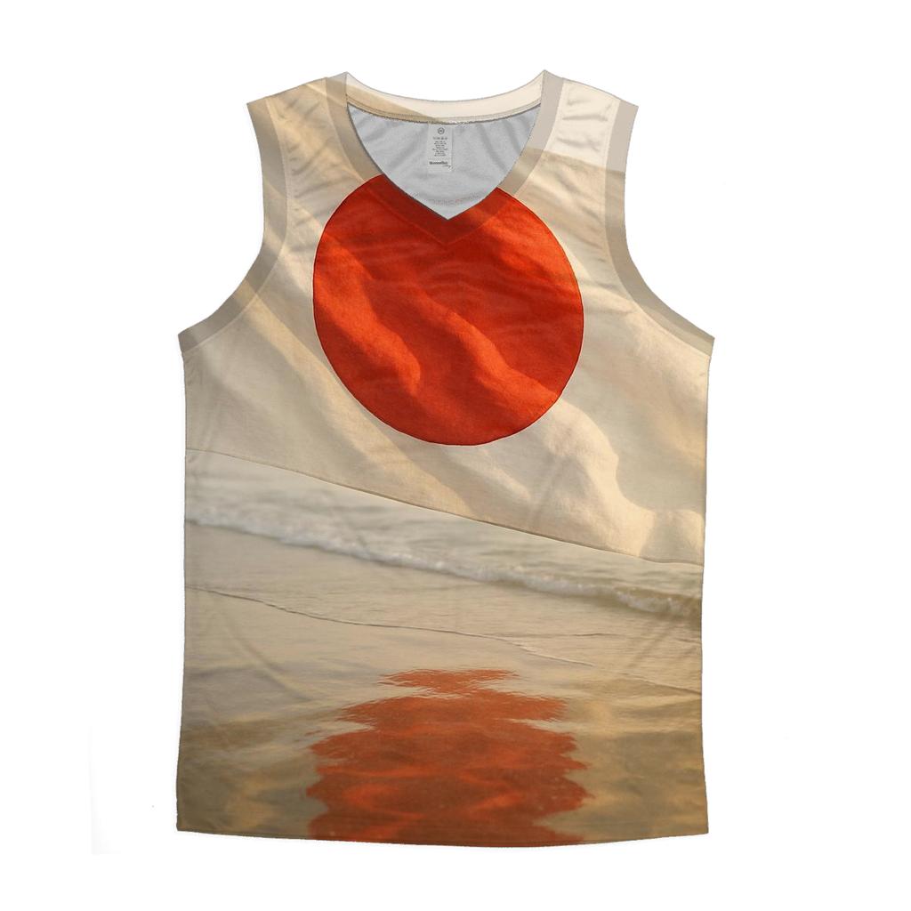 Japan Dawn Koi Fabric Horizon sports performance tank tops