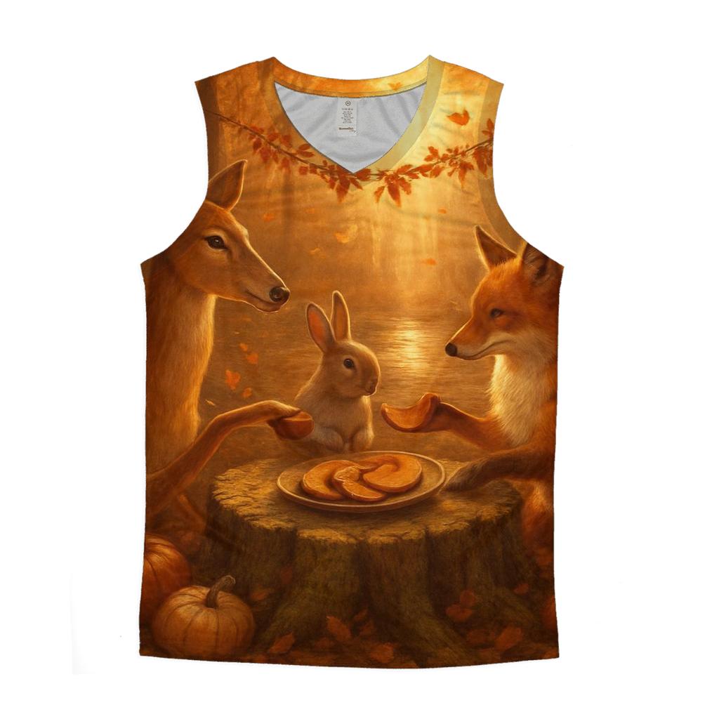 Woodland Feast Under The Amber Canopy custom tank tops