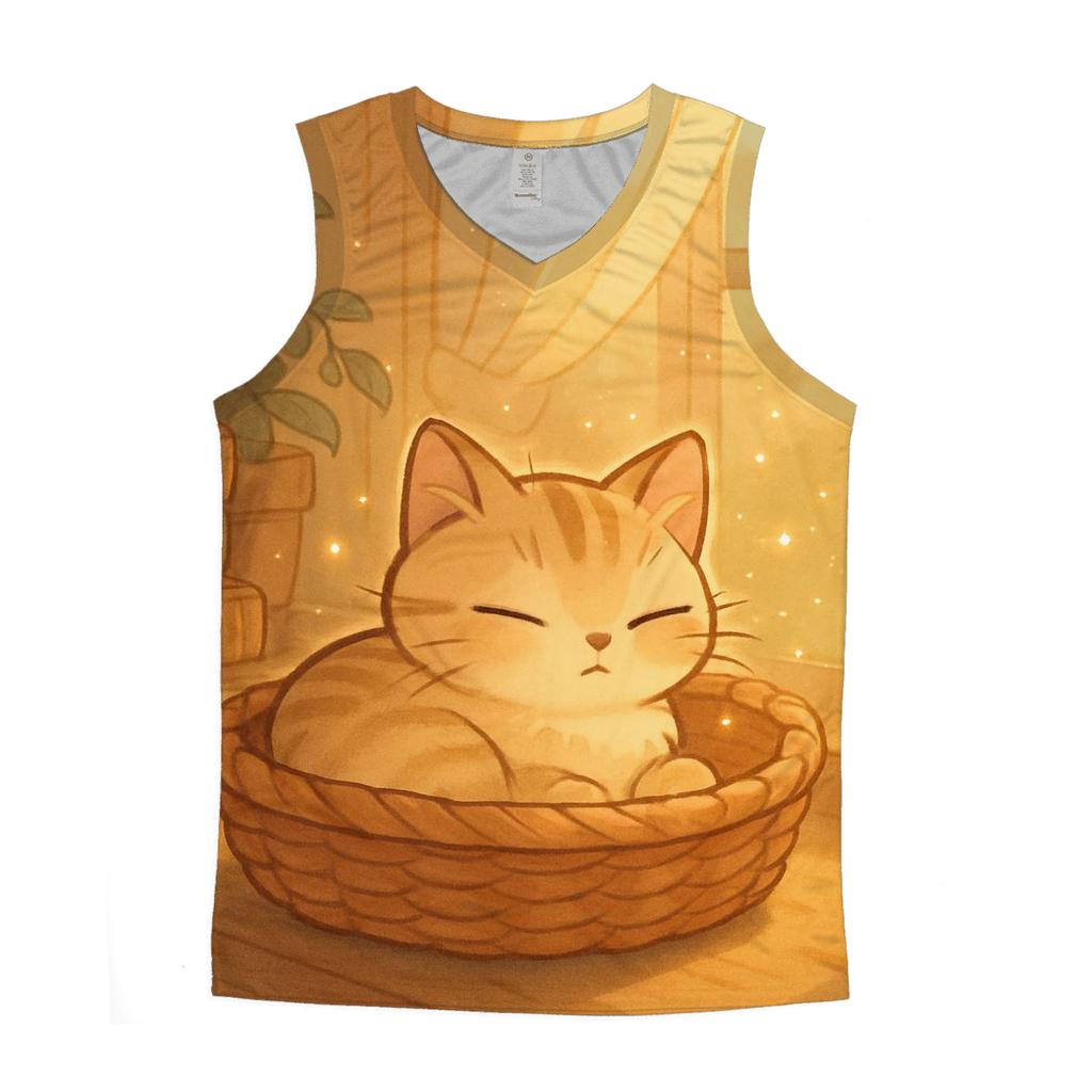 Sunbeam Library Basket Kitten cotton sleeveless tops