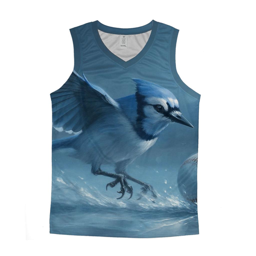 Shattered Ice Horizon Blue Jays Flight cotton sleeveless tops