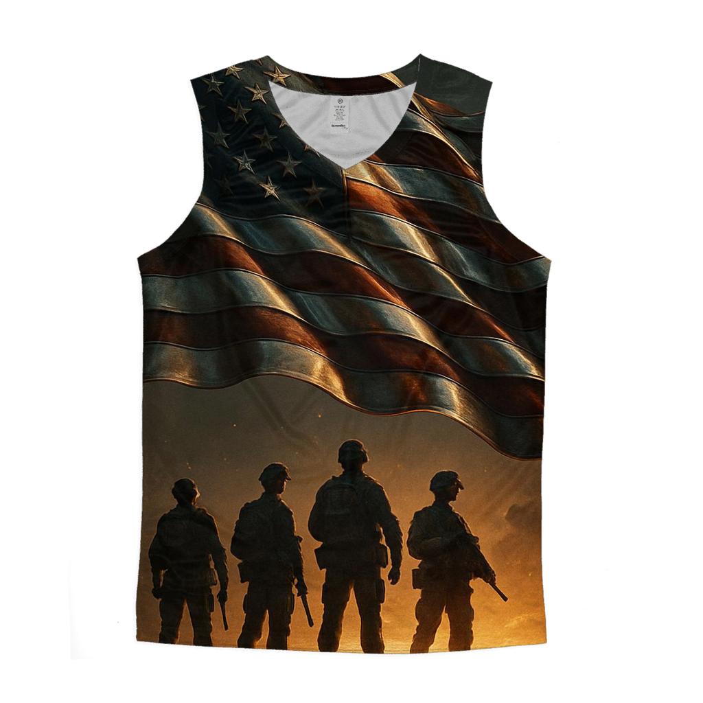 Forged Stars On A Battlefield Wind cotton sleeveless tops