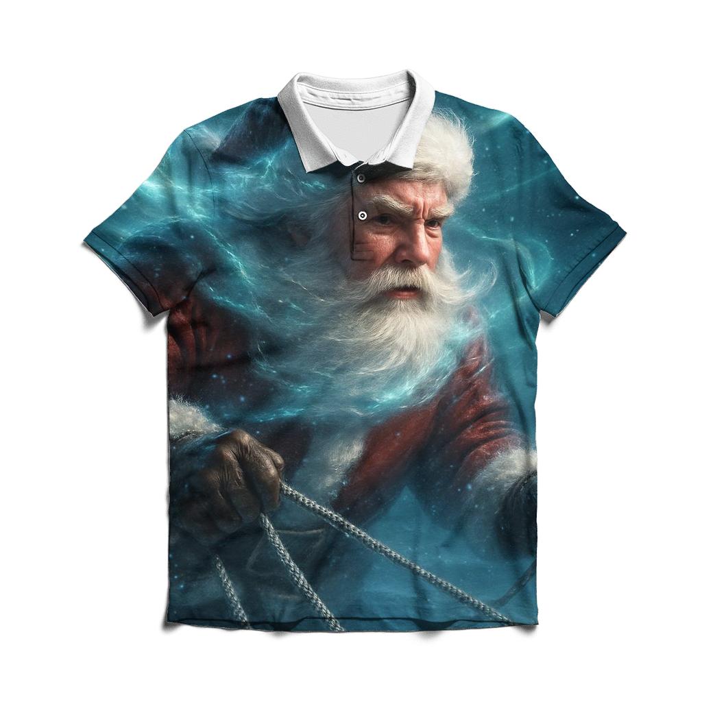 Aurora Sleigh Captain Santa branded logo polo shirts