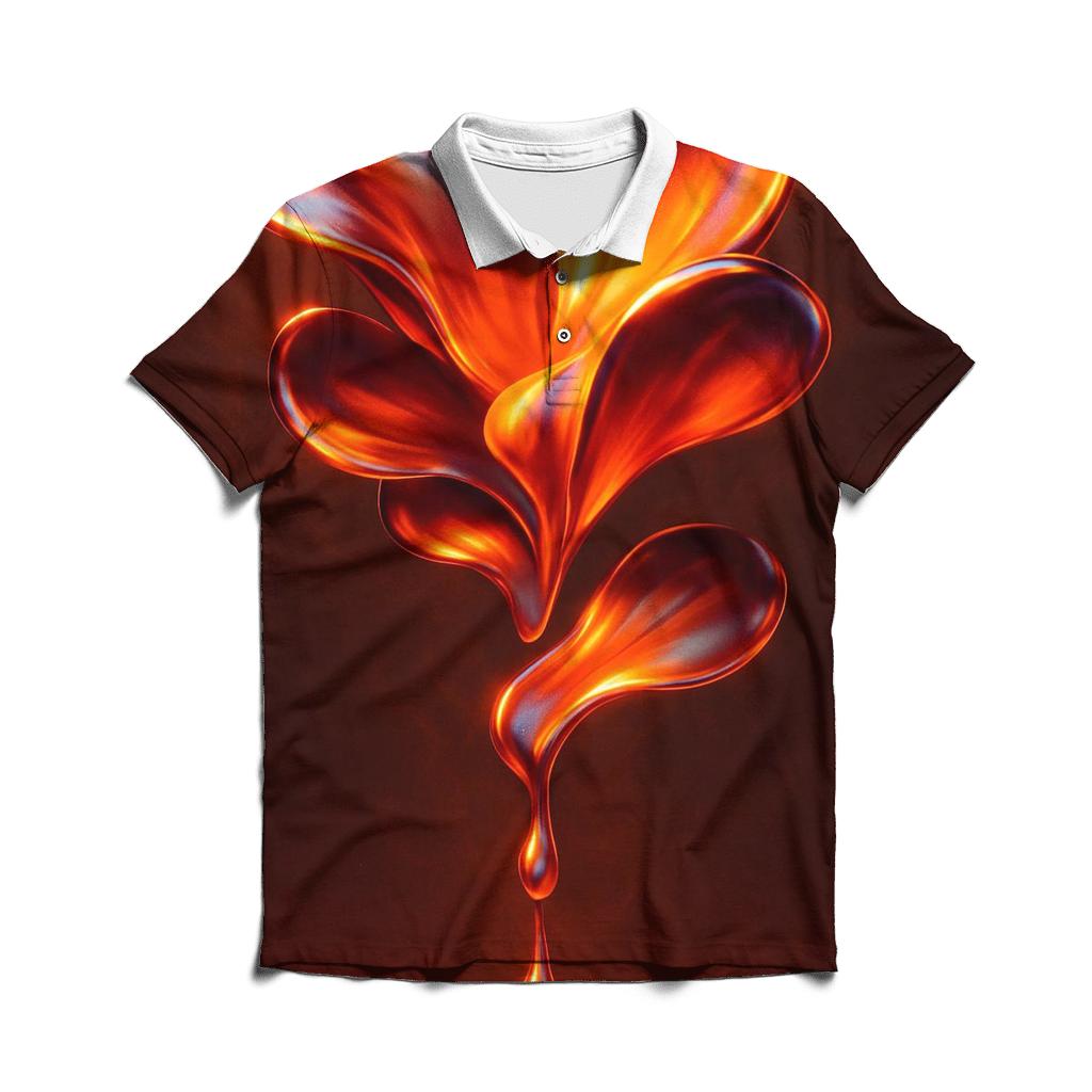Solar Ember Melt Forms branded logo polo shirts