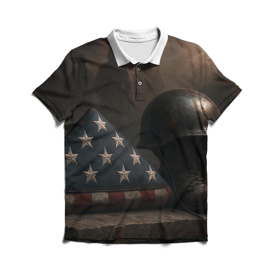 Silent Watch Over The Folded Colors branded logo polo shirts