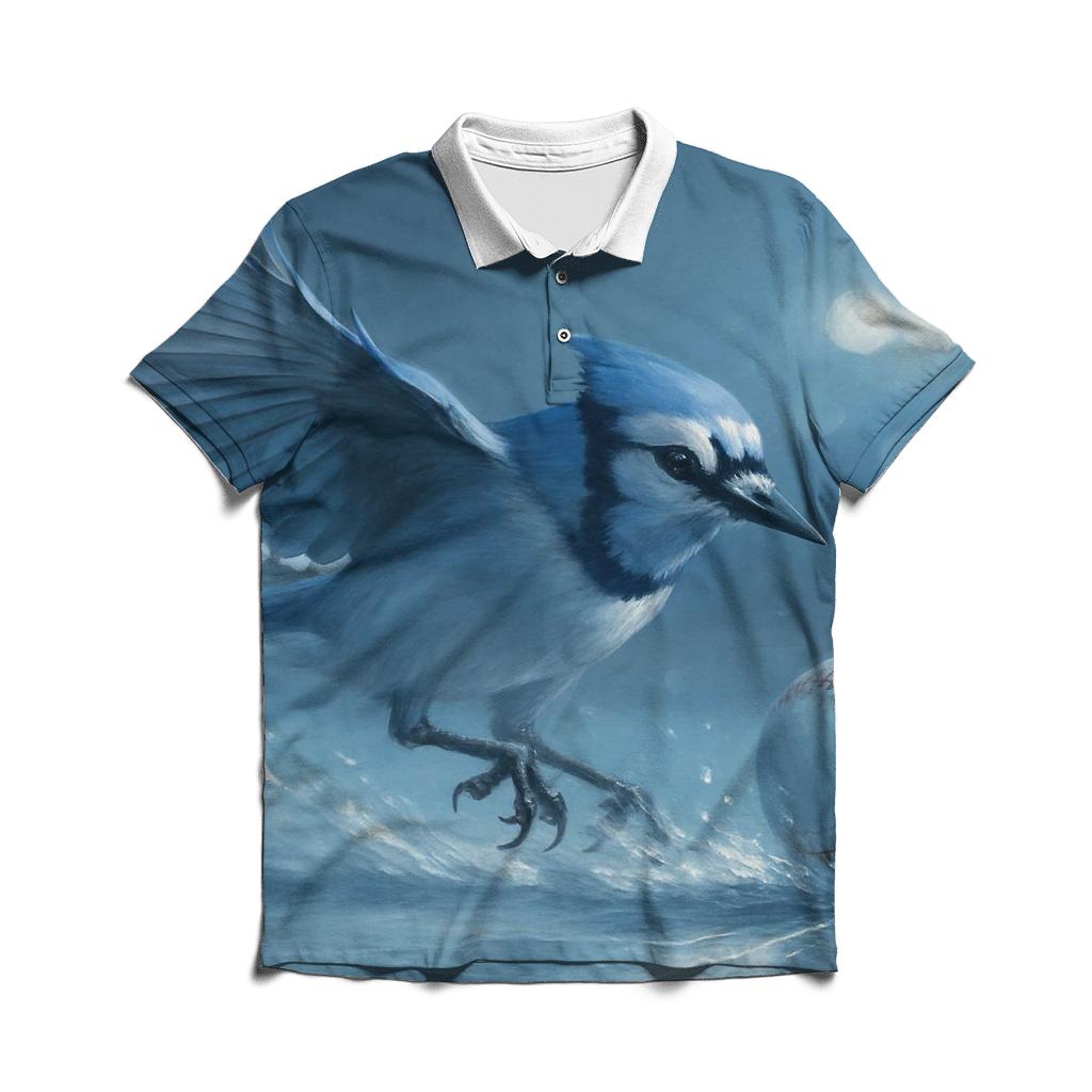 Shattered Ice Horizon Blue Jays Flight personalized polo shirts