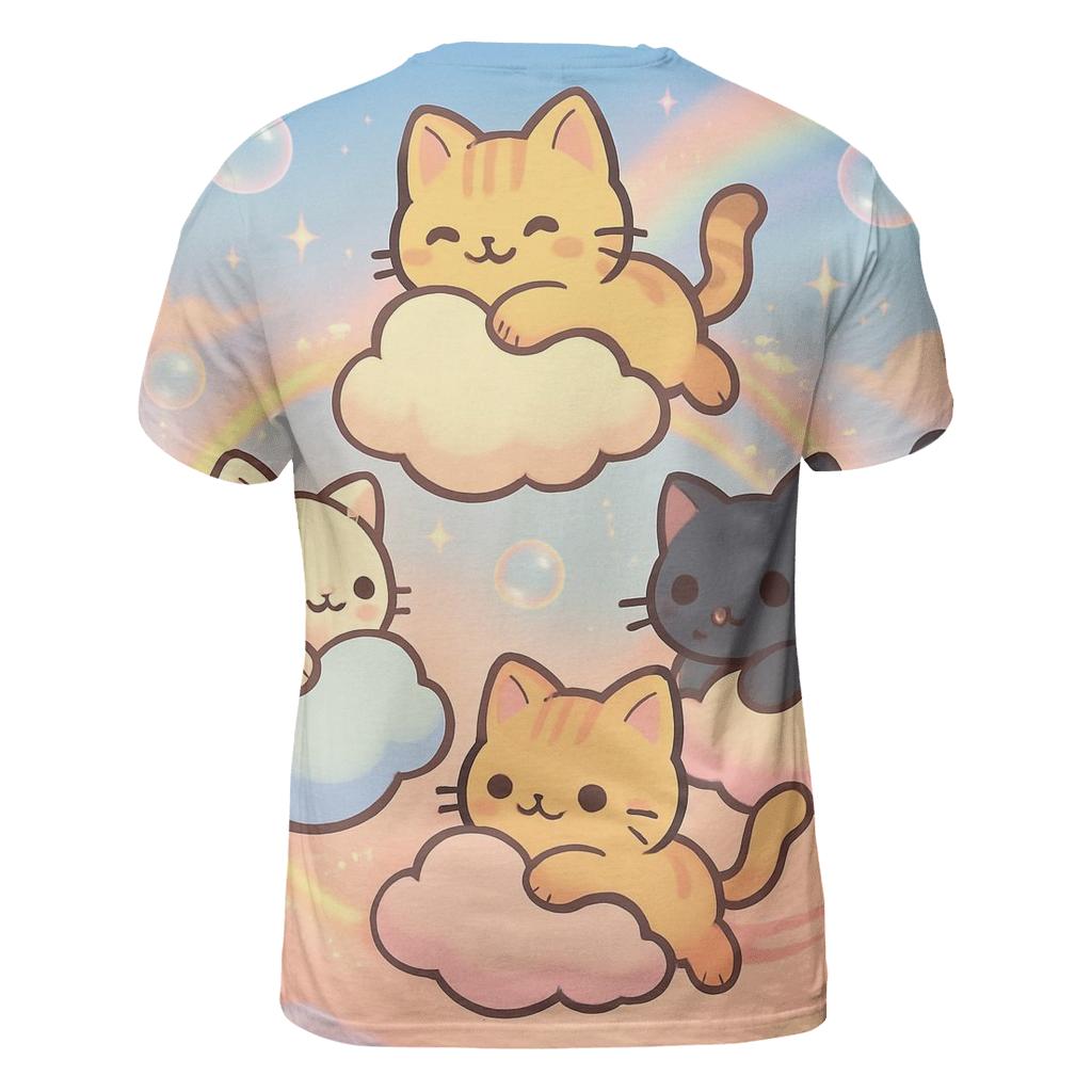 Cloud Carousel Kittens vibrant all-over design tees