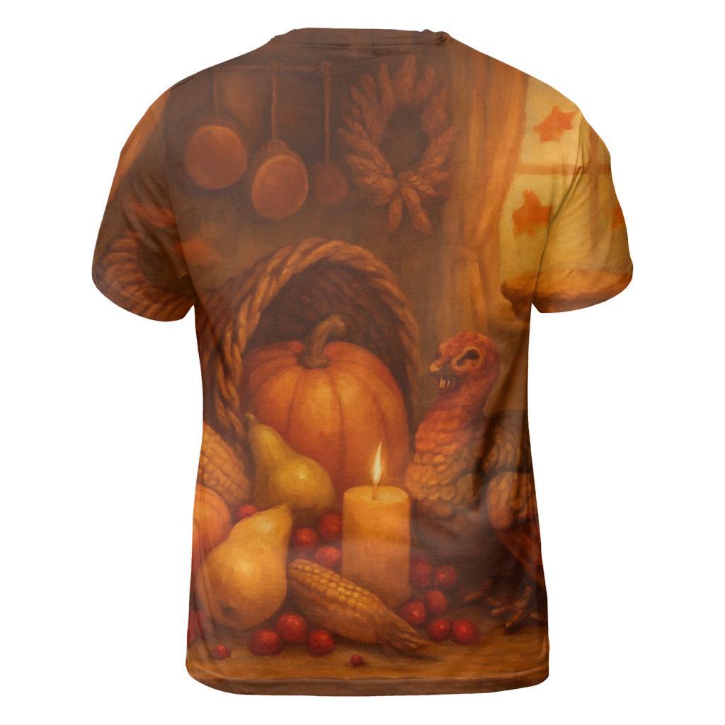 Candlelit Cornucopia Kitchen designer pattern shirts