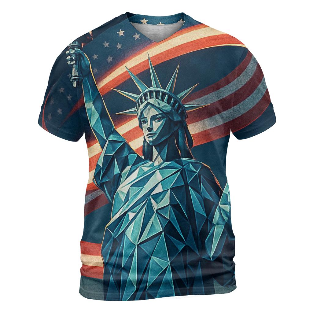 Liberty Prism Over Harbor Steel unique graphic print tees