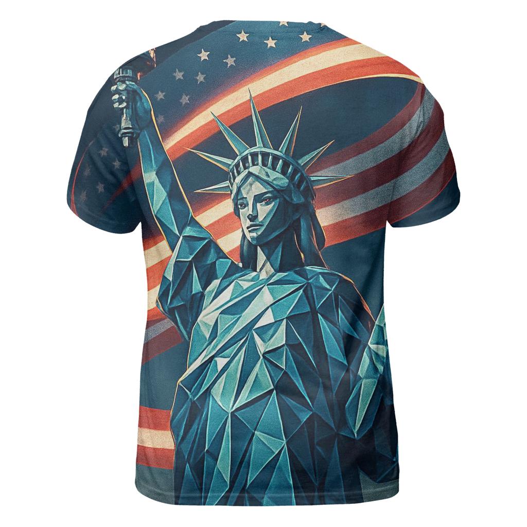Liberty Prism Over Harbor Steel unique graphic print tees