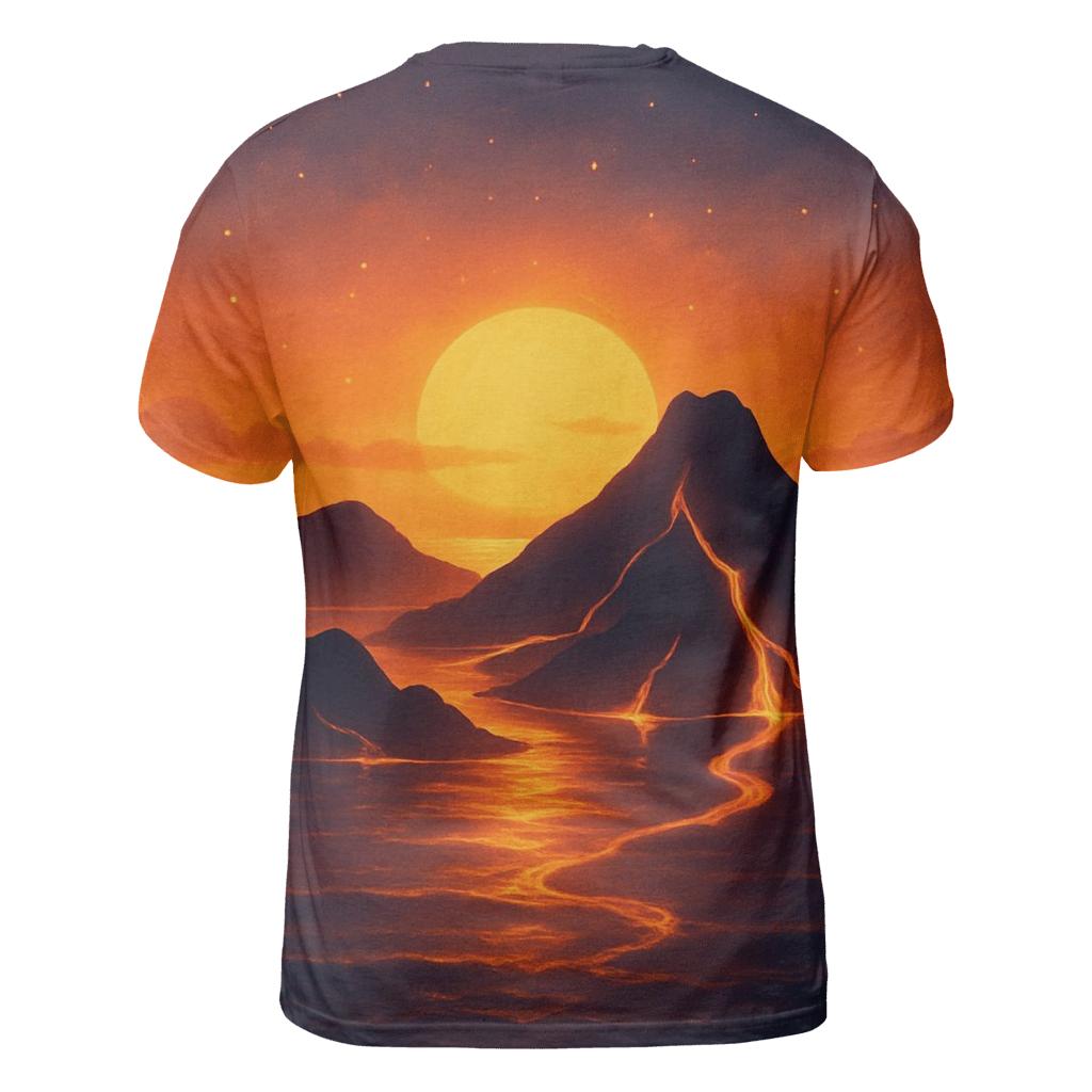 Ember Archipelago Drift artistic all-over print tops