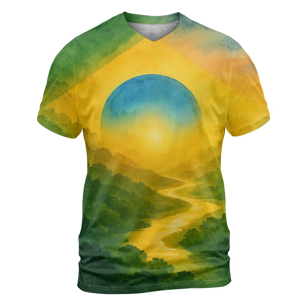 Brazil Neon Canopy Abstract River statement graphic shirts