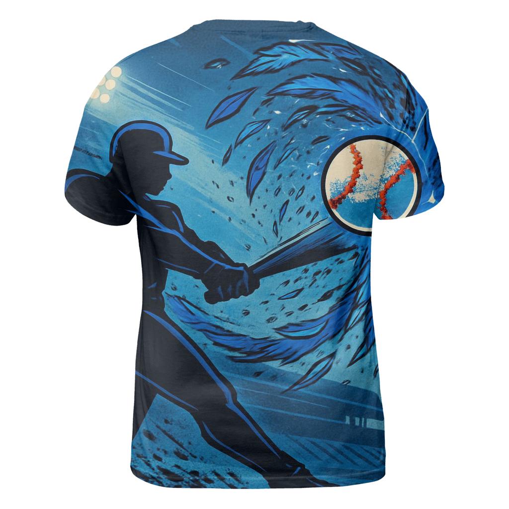 Featherstorm Swing With Blue Jays Energy trendy printed shirt styles