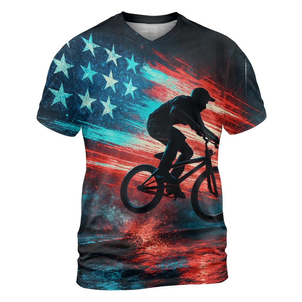 Neon Drift Flag Over Midnight Street custom all-over print shirts