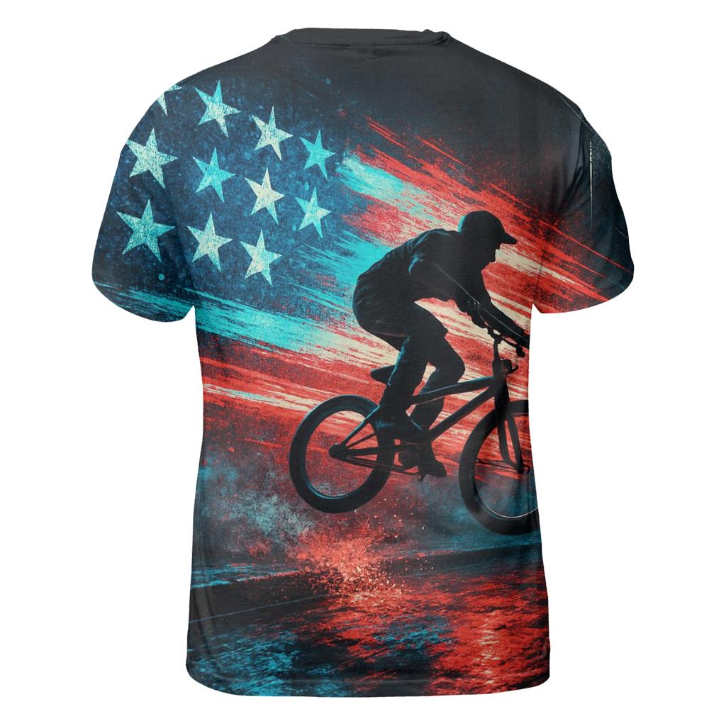 Neon Drift Flag Over Midnight Street custom all-over print shirts