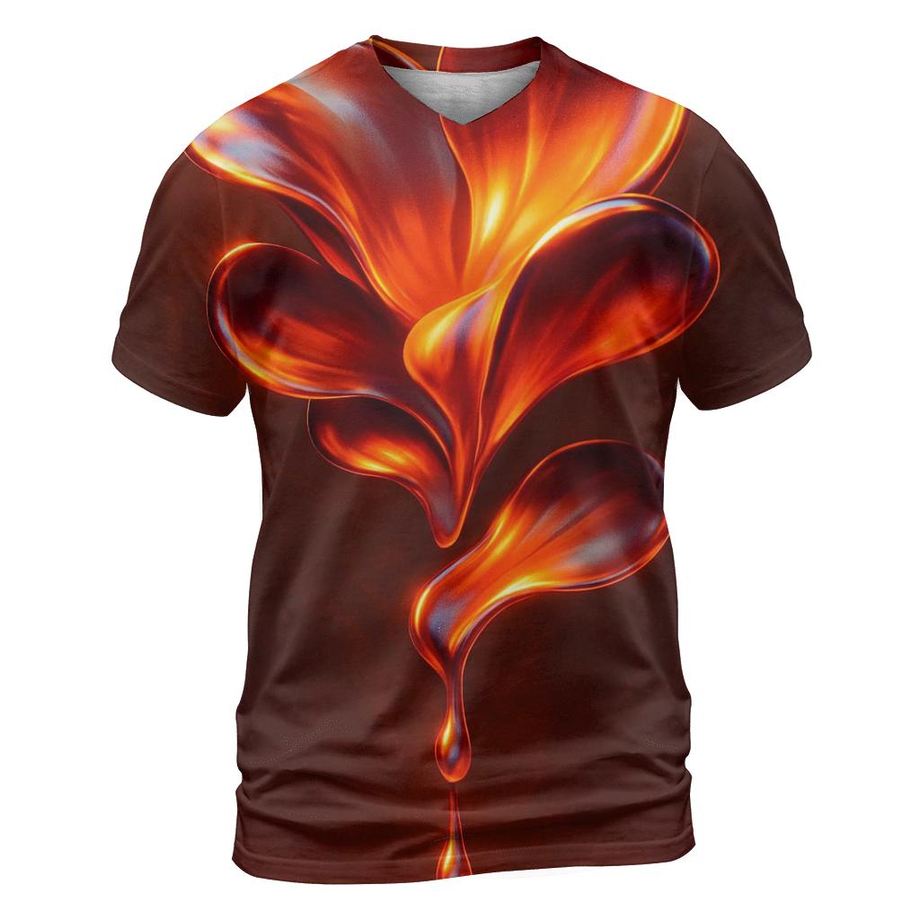 Solar Ember Melt Forms statement graphic shirts