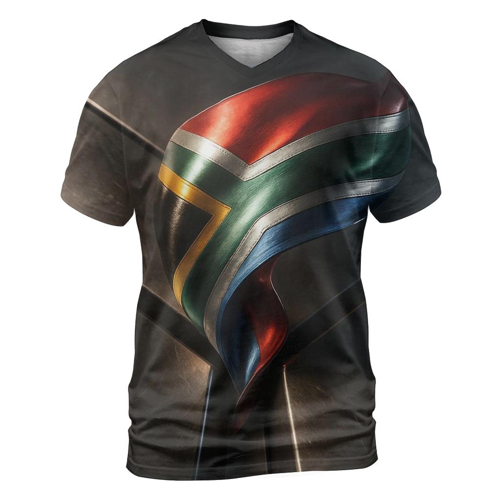 South Africa Metallic Prism Unity Wave personalized full print shirts