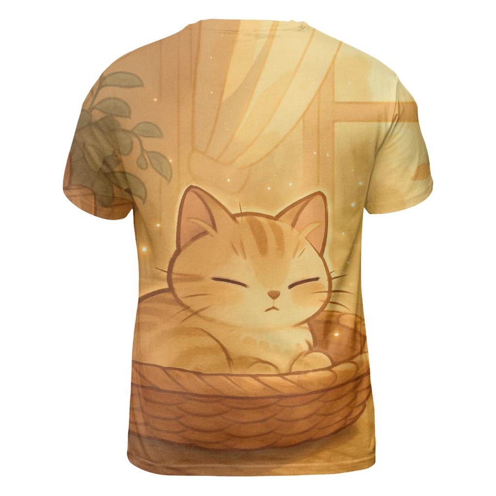 Sunbeam Library Basket Kitten creative print fashion shirts