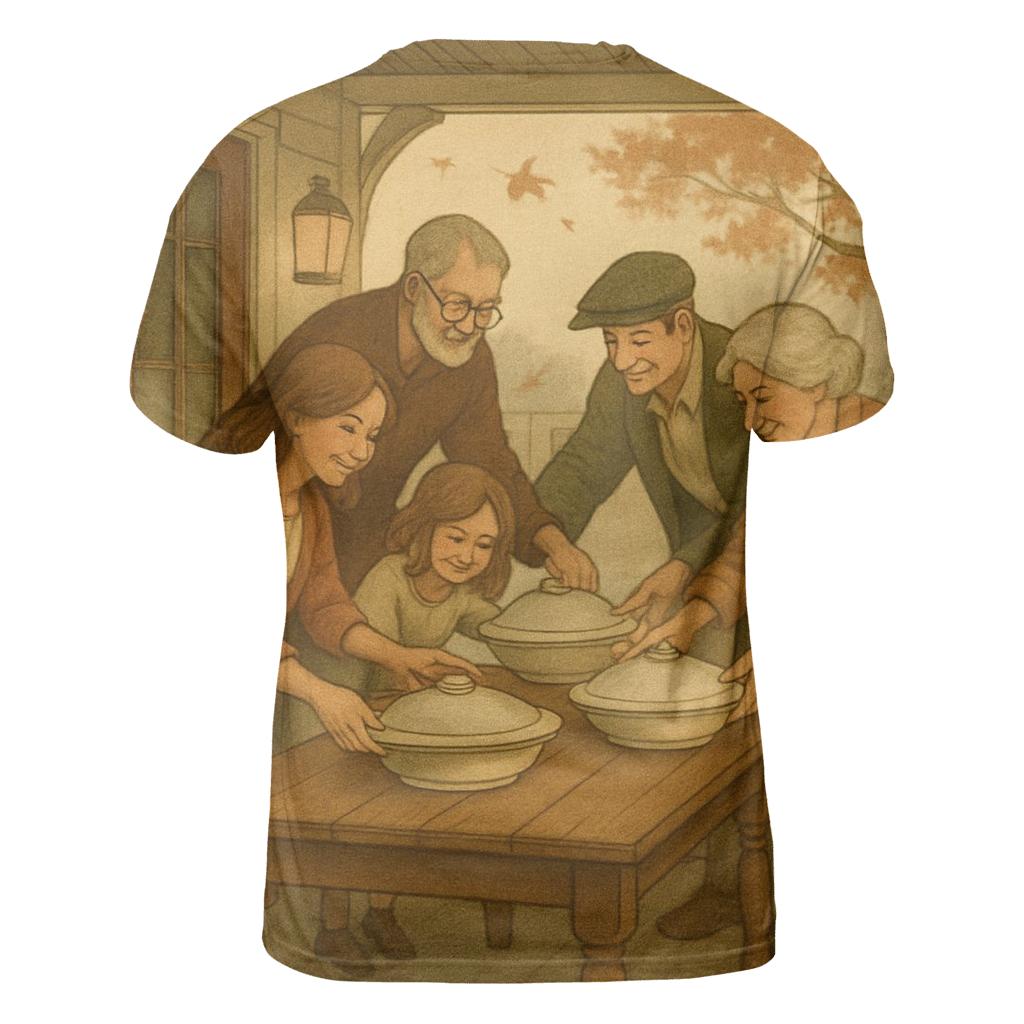 Autumn Porch Gratitude Gathering designer pattern shirts