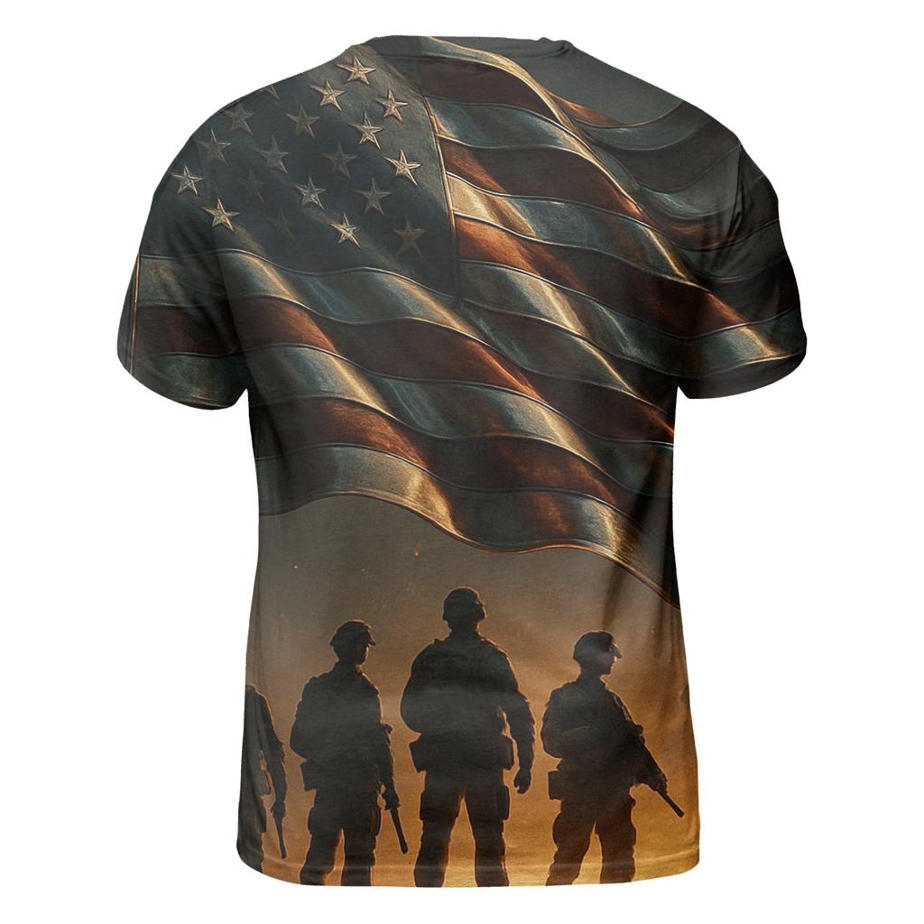 Forged Stars On A Battlefield Wind artistic all-over print tops