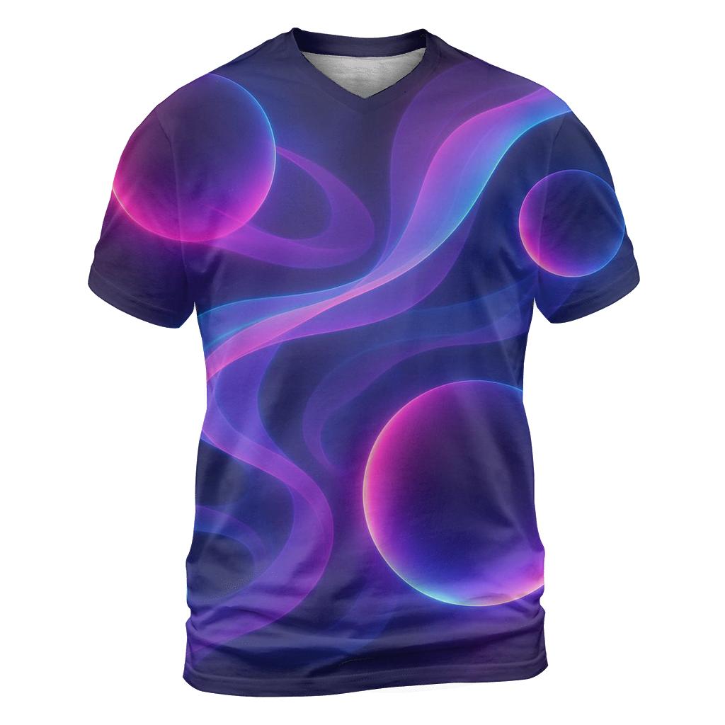 Neon Orbital Mist Labyrinth custom all-over print shirts