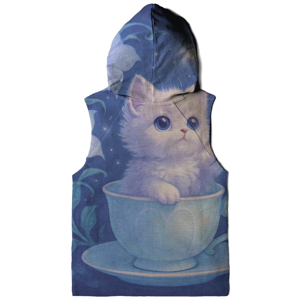 Moonlit Teacup Kitten Garden premium hoodies