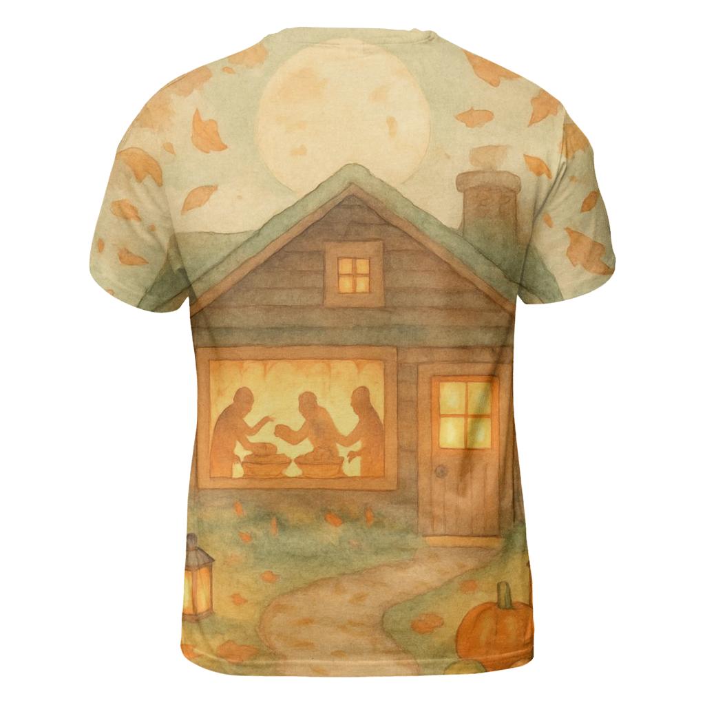 Quilted Harvest Moon Cabin designer pattern shirts