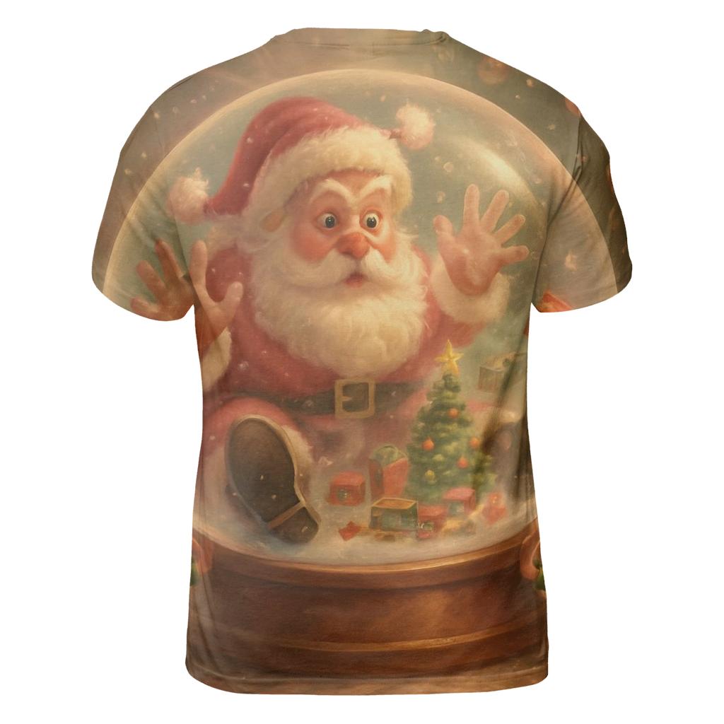 Santa Stuck In A Snow Globe Workshop custom all-over print shirts
