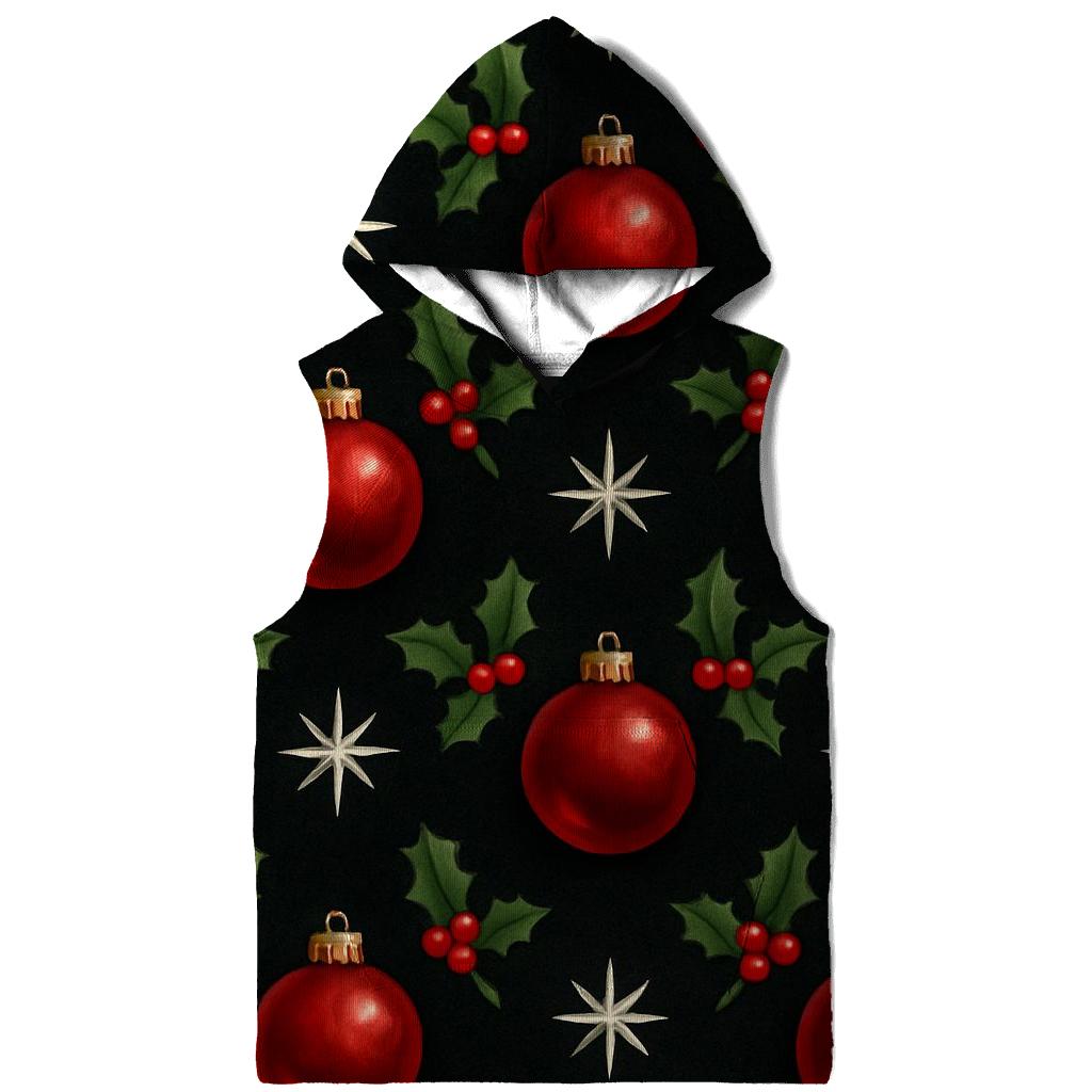 Crimson Ornament Lattice On Midnight Black Background printed hoodies