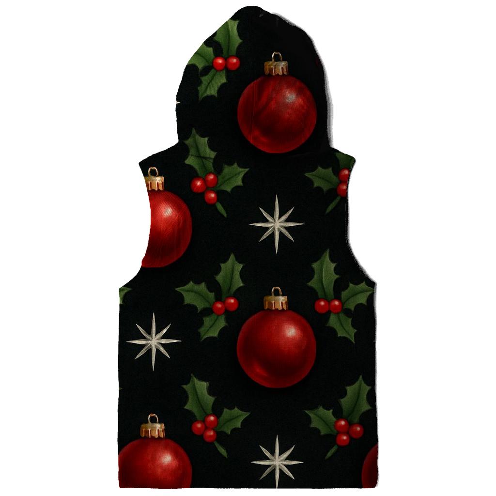 Crimson Ornament Lattice On Midnight Black Background printed hoodies