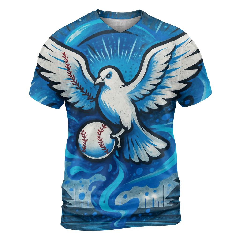 Graffiti Glide Of The Victory Dove vibrant all-over design tees