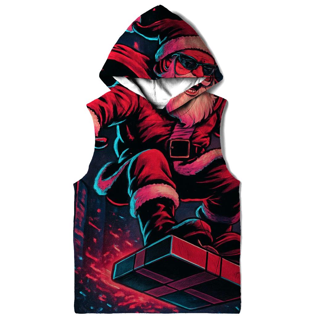 Neon Streetwear Santa Snowboard Rush custom hoodies