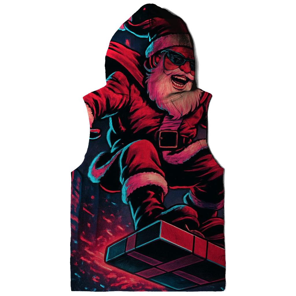 Neon Streetwear Santa Snowboard Rush custom hoodies