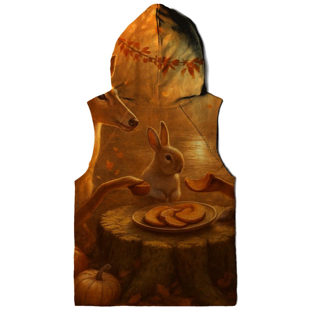 Woodland Feast Under The Amber Canopy premium hoodies